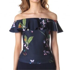 Ted Baker London Imygen Navy Floral Tank Size 2/S/4-6US
